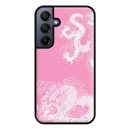 Pink Background Dragon Phone Case for Galaxy A15