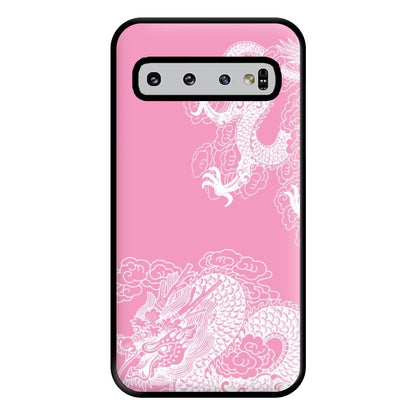 Pink Background Dragon Phone Case for Galaxy S10 Plus