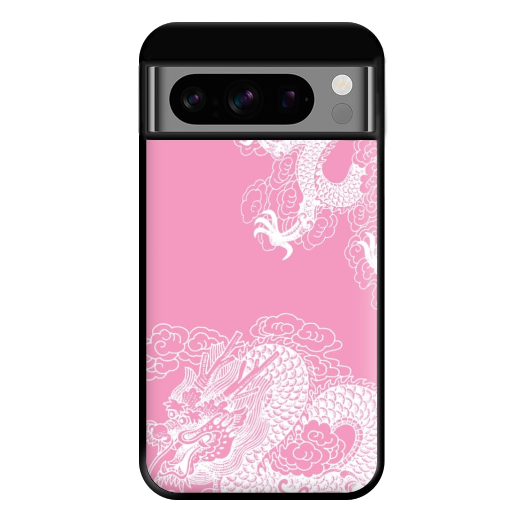 Pink Background Dragon Phone Case for Google Pixel 8 Pro