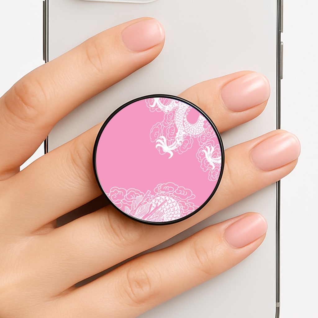 Pink Background Dragon FunGrip