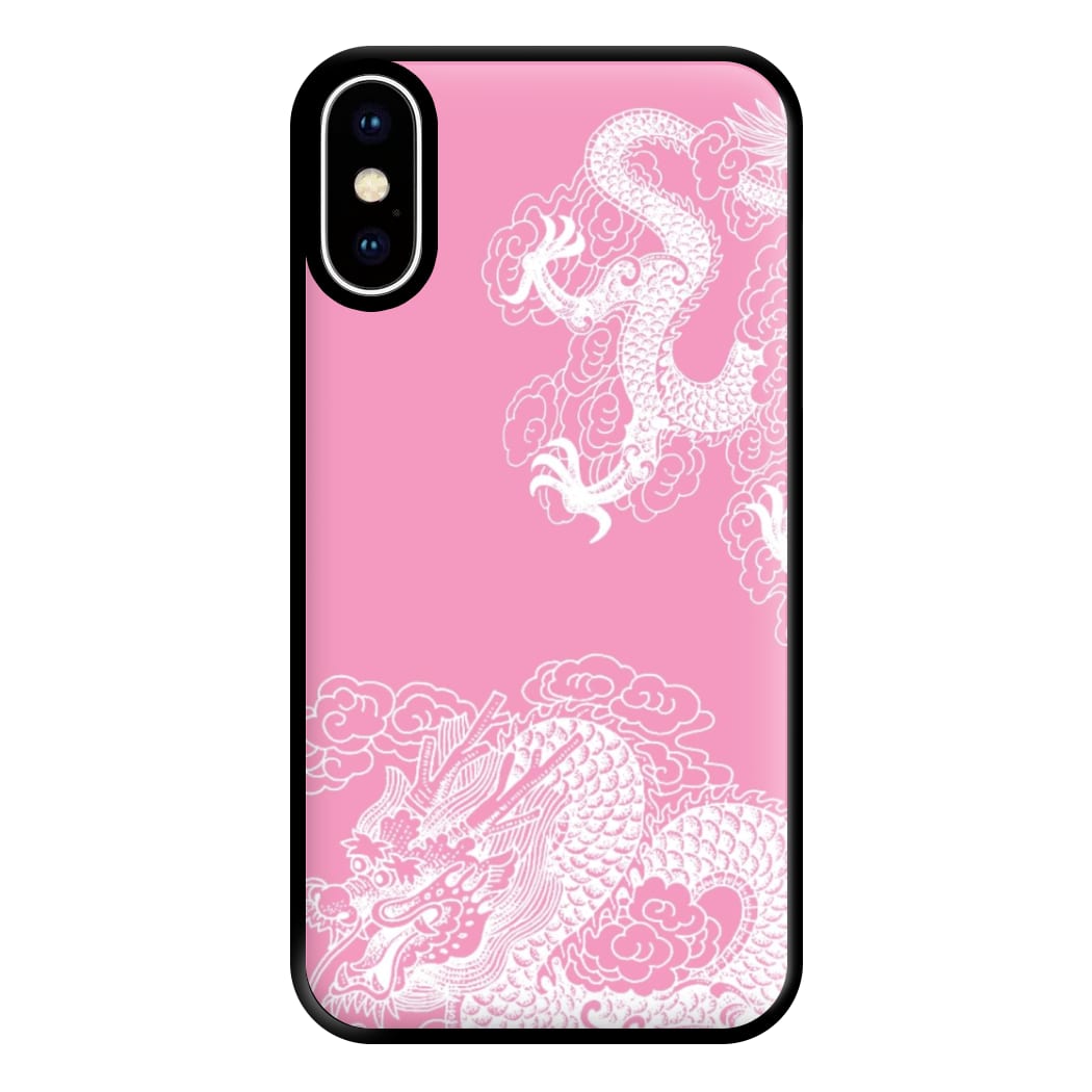 Pink Background Dragon Phone Case for iPhone XS Max