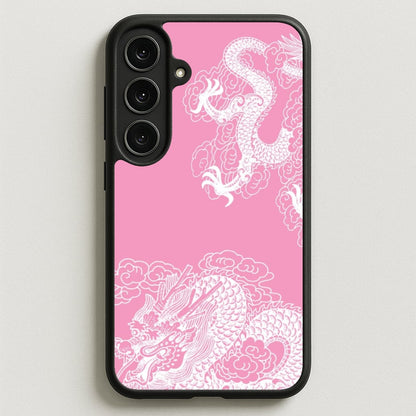 Pink Background Dragon Phone Case for Galaxy S25FE
