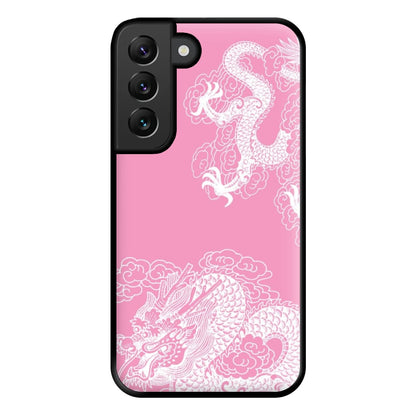 Pink Background Dragon Phone Case for Galaxy S22 Plus