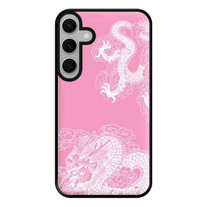 Pink Background Dragon Phone Case for Galaxy S24FE