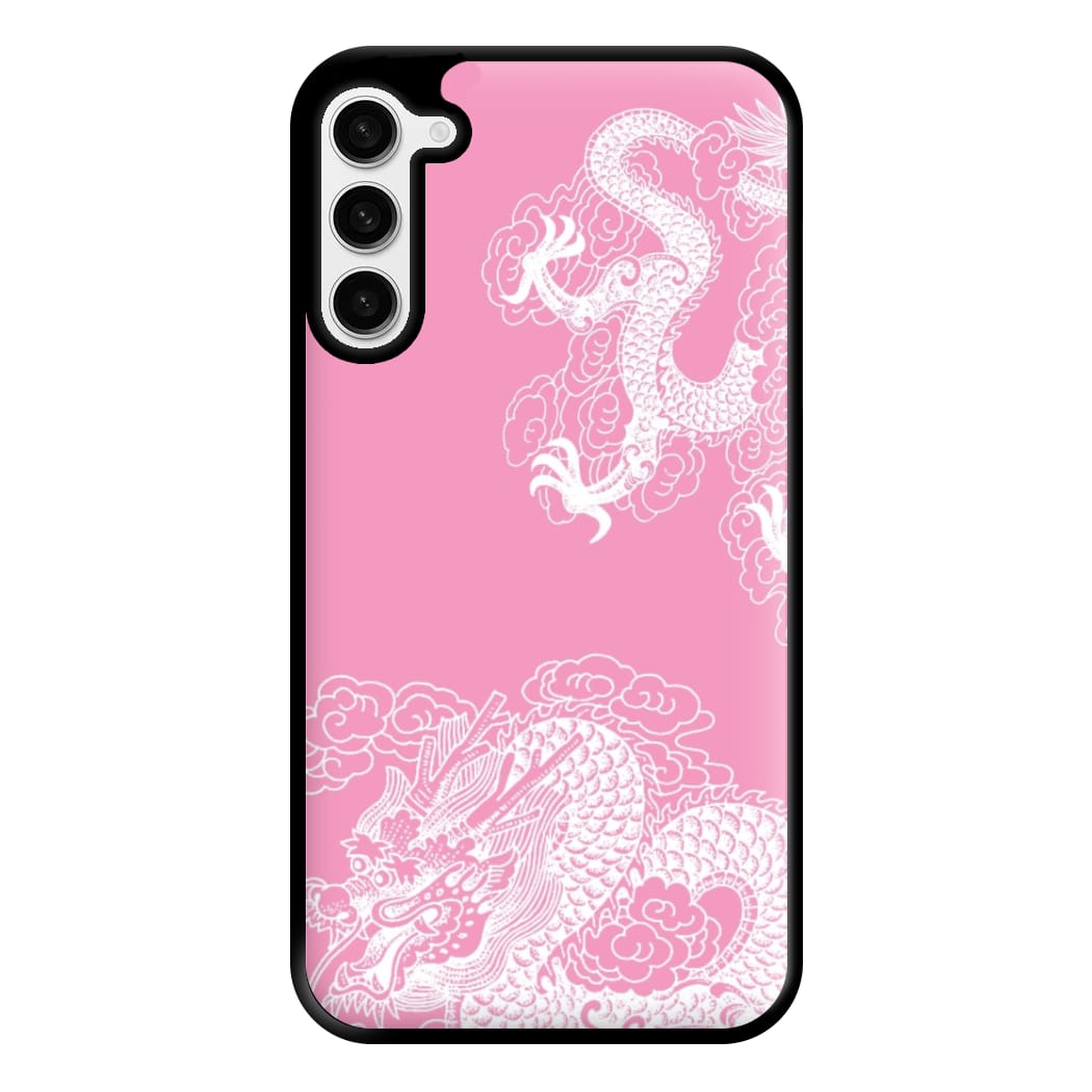 Pink Background Dragon Phone Case for Galaxy S23 Plus