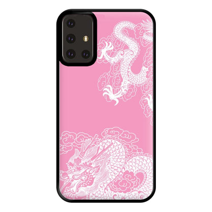 Pink Background Dragon Phone Case for Galaxy A71