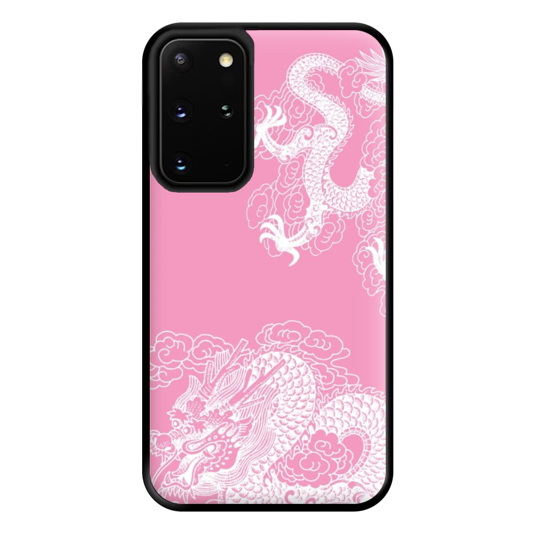 Pink Background Dragon Phone Case for Galaxy S20 Plus