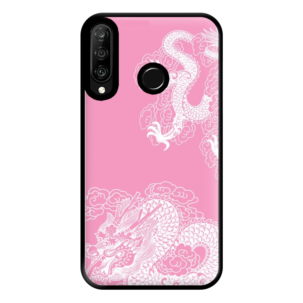 Pink Background Dragon Phone Case for Huawei P30 Lite