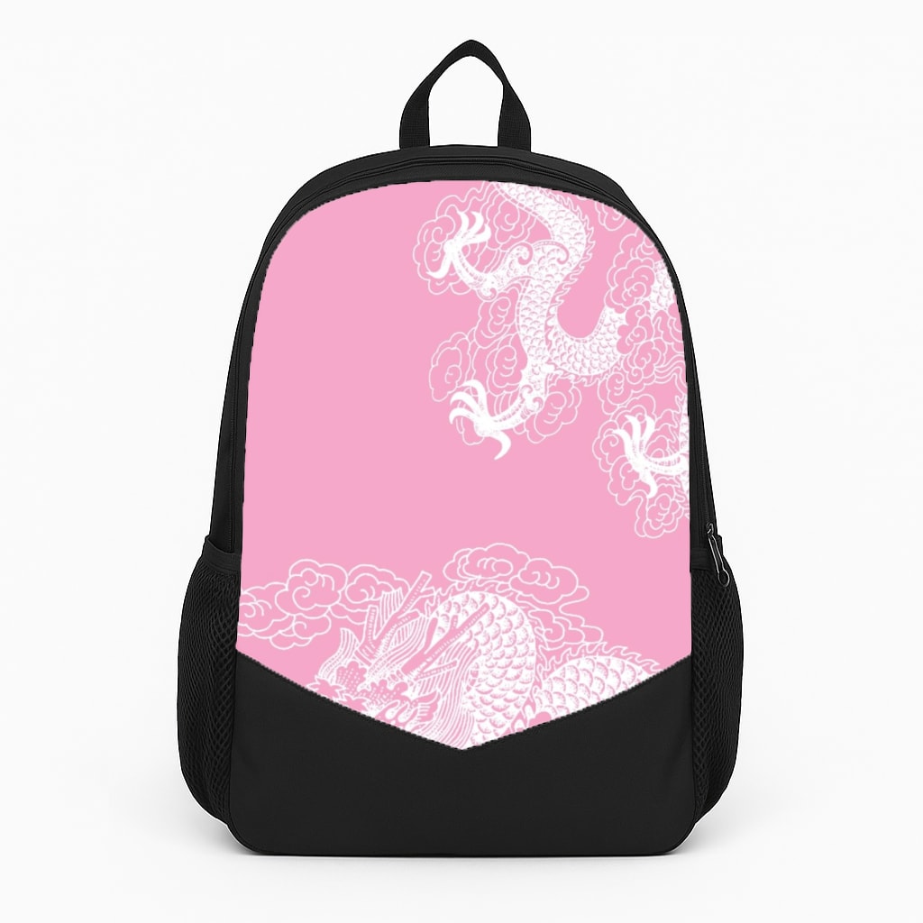 Pink Background Dragon Backpack
