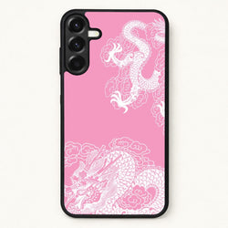 Pink Background Dragon Phone Case for Galaxy A37