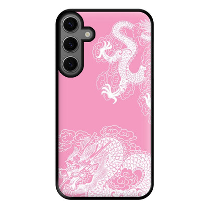 Pink Background Dragon Phone Case for Galaxy S23FE