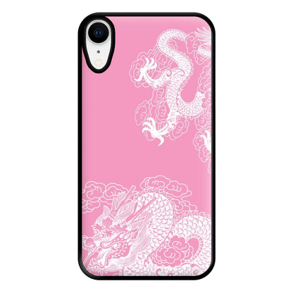 Pink Background Dragon Phone Case for iPhone XR