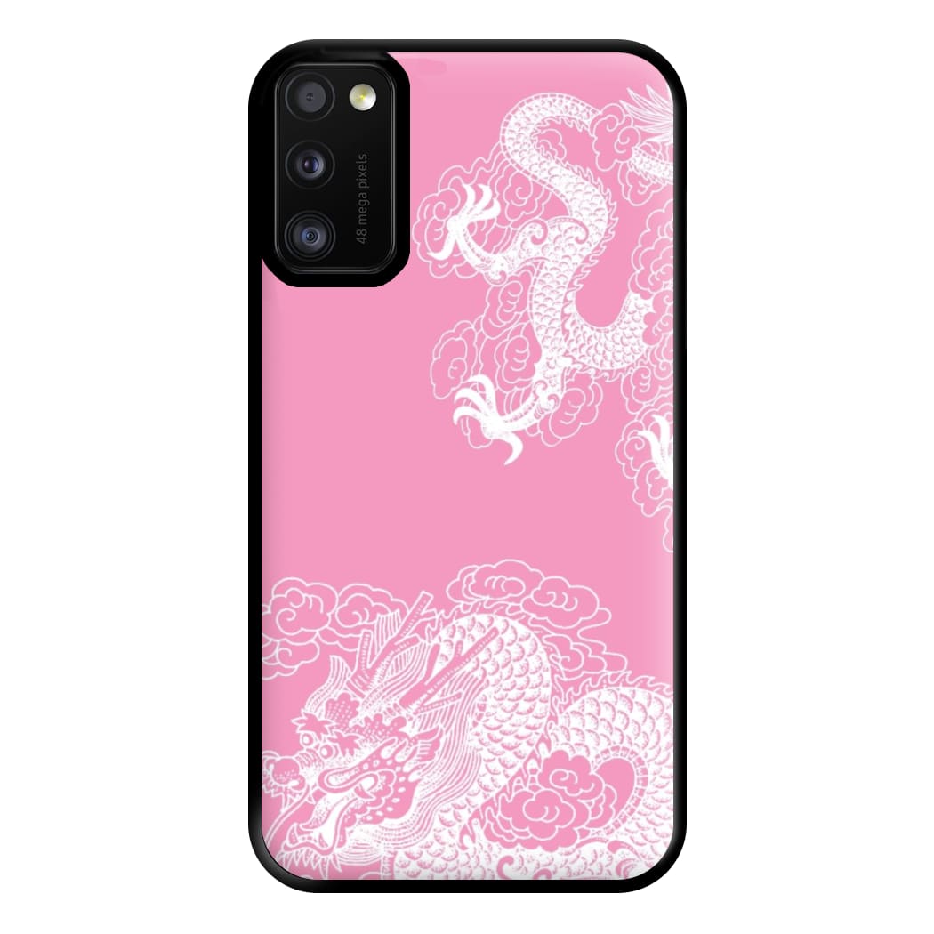 Pink Background Dragon Phone Case for Galaxy A41