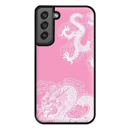 Pink Background Dragon Phone Case for Galaxy S21FE