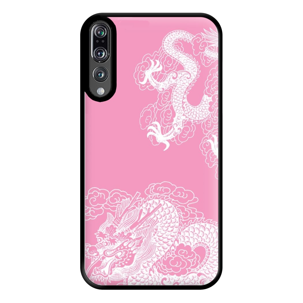 Pink Background Dragon Phone Case for Huawei P20 Pro