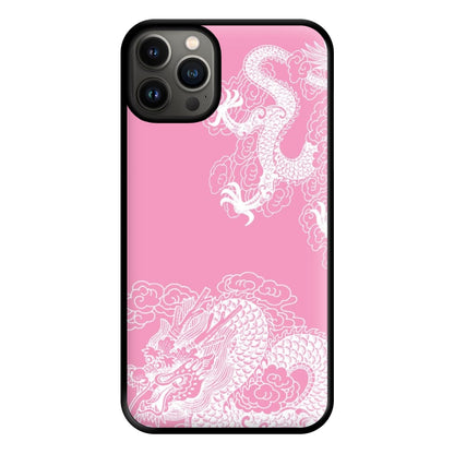 Pink Background Dragon Phone Case for iPhone 13