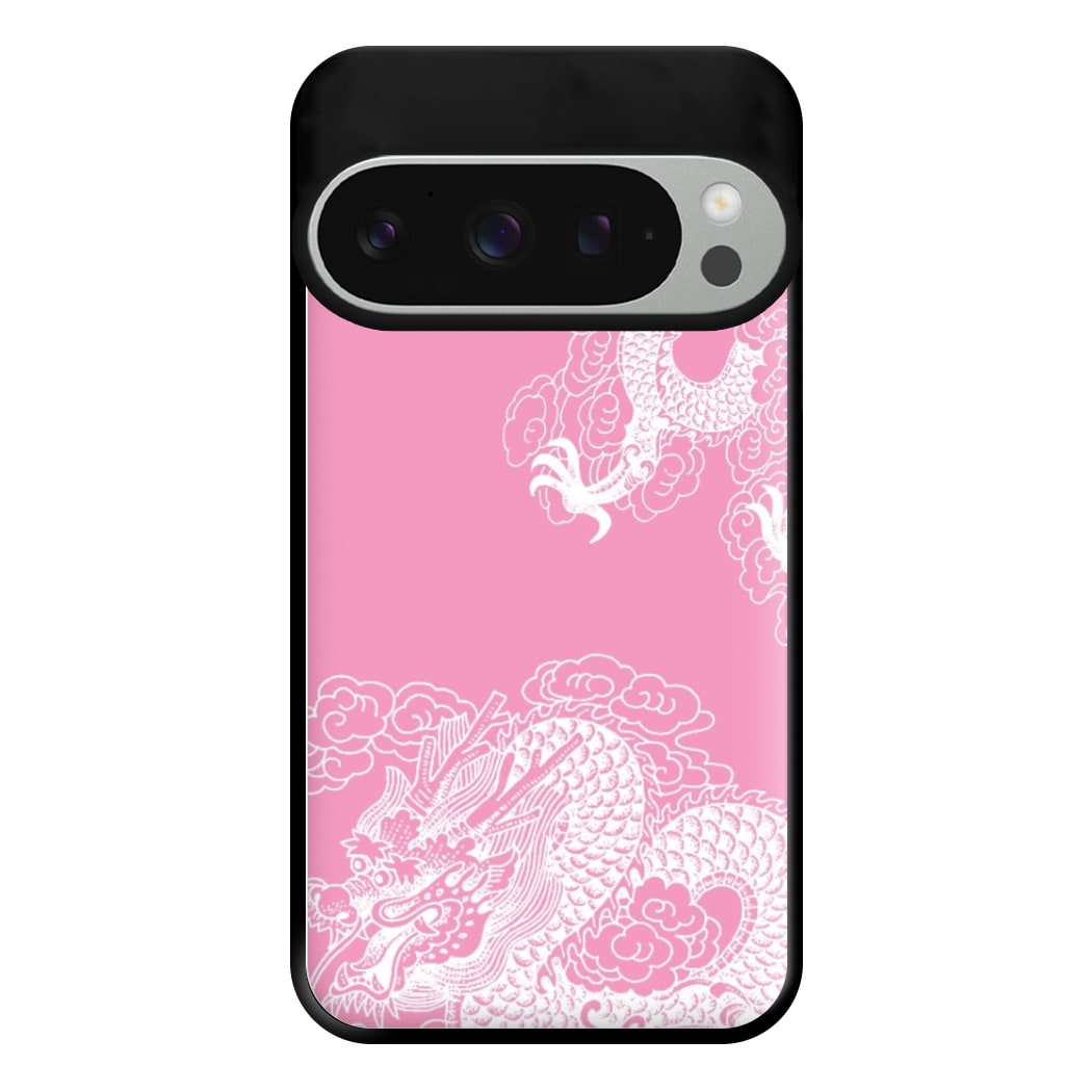 Pink Background Dragon Phone Case for Google Pixel 9 Pro XL