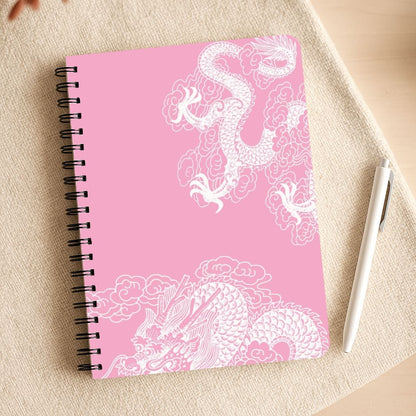 Pink Background Dragon Notepad