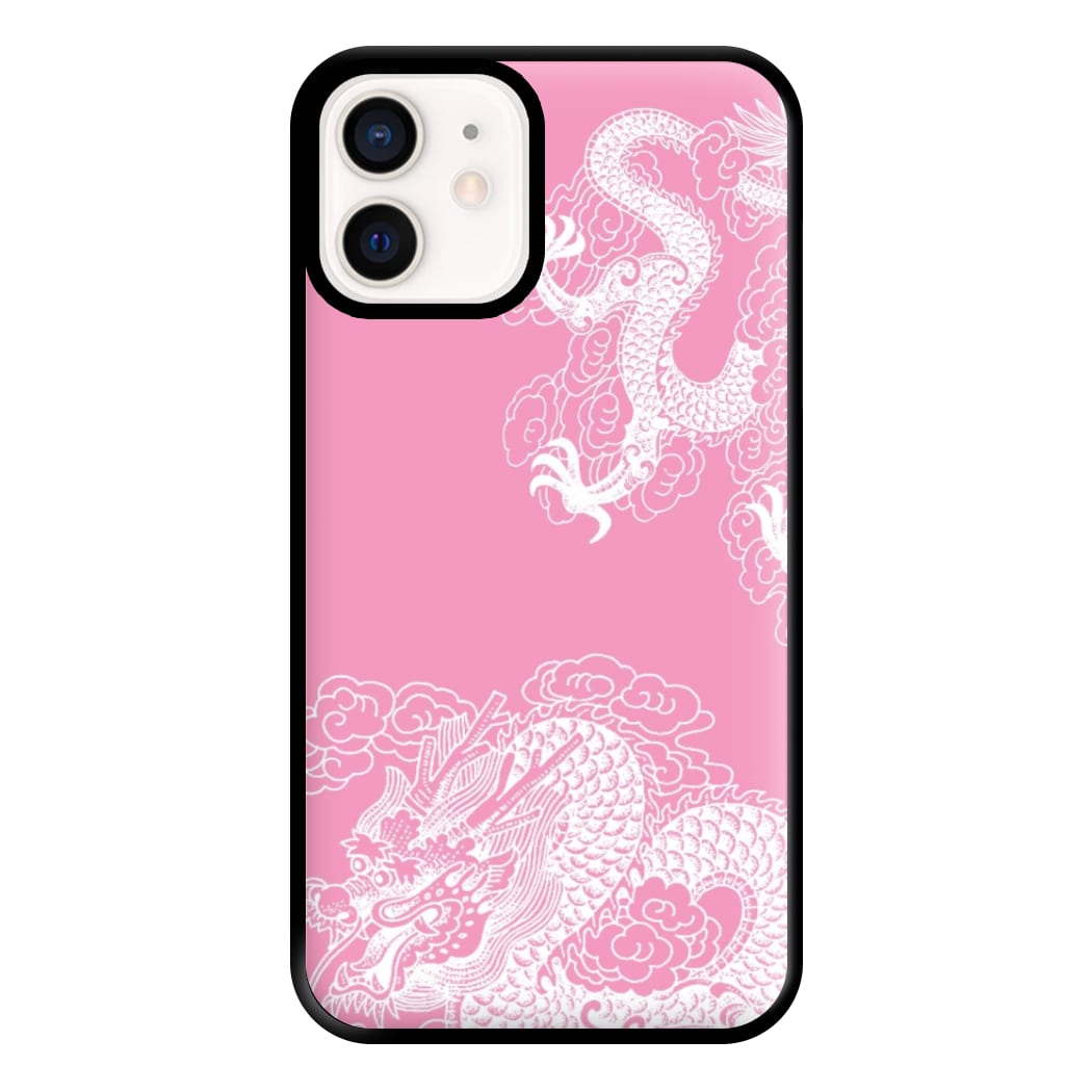 Pink Background Dragon Phone Case for iPhone 13 Mini