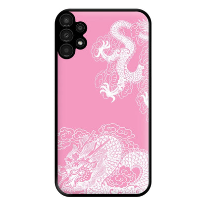 Pink Background Dragon Phone Case for Galaxy A13