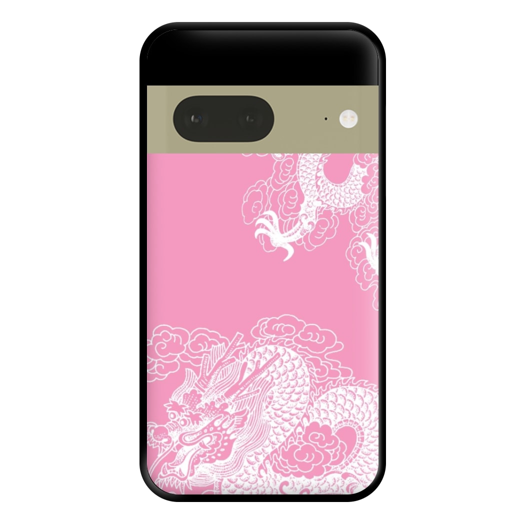 Pink Background Dragon Phone Case for Google Pixel 7a