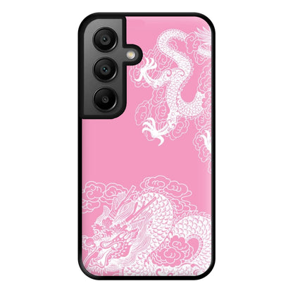 Pink Background Dragon Phone Case for Google Pixel 8