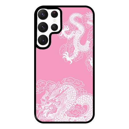 Pink Background Dragon Phone Case for Galaxy S22 Ultra