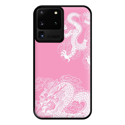 Pink Background Dragon Phone Case for Galaxy S20 Ultra