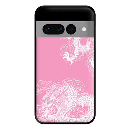 Pink Background Dragon Phone Case for Google Pixel 7 Pro