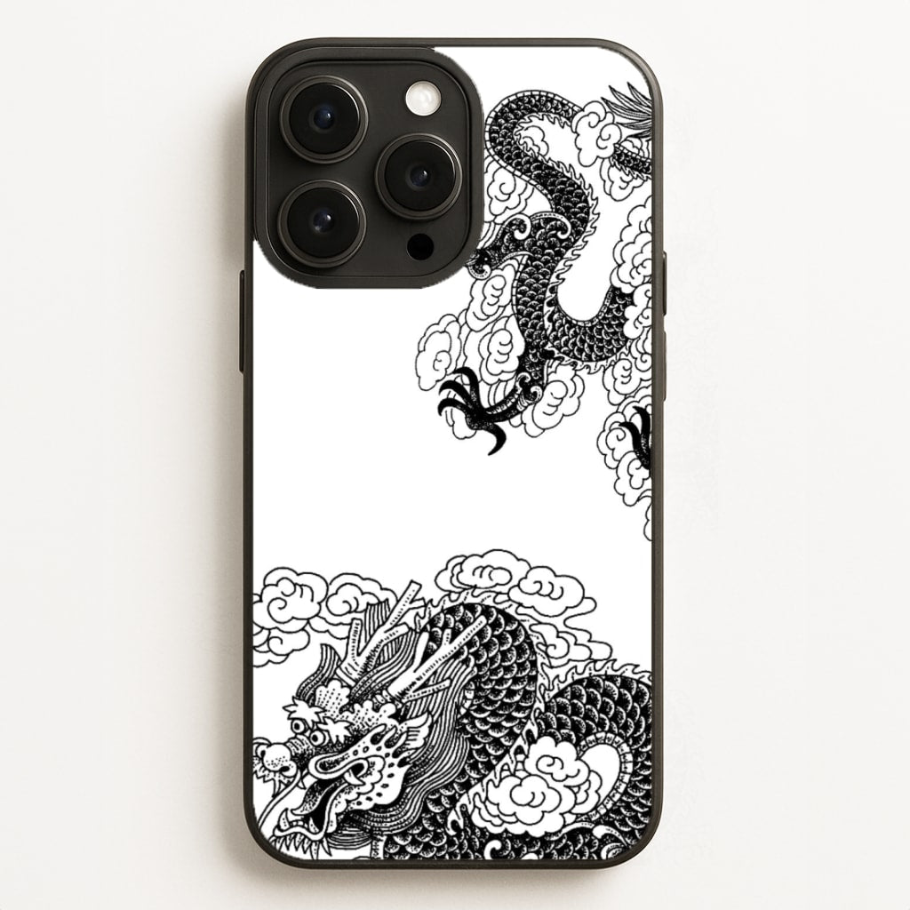 Black Dragon  - Dragon Phone Case for iPhone 16 Pro Max