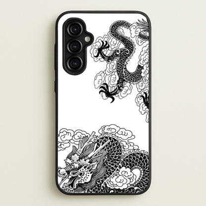 Black Dragon  - Dragon Phone Case for Galaxy A54