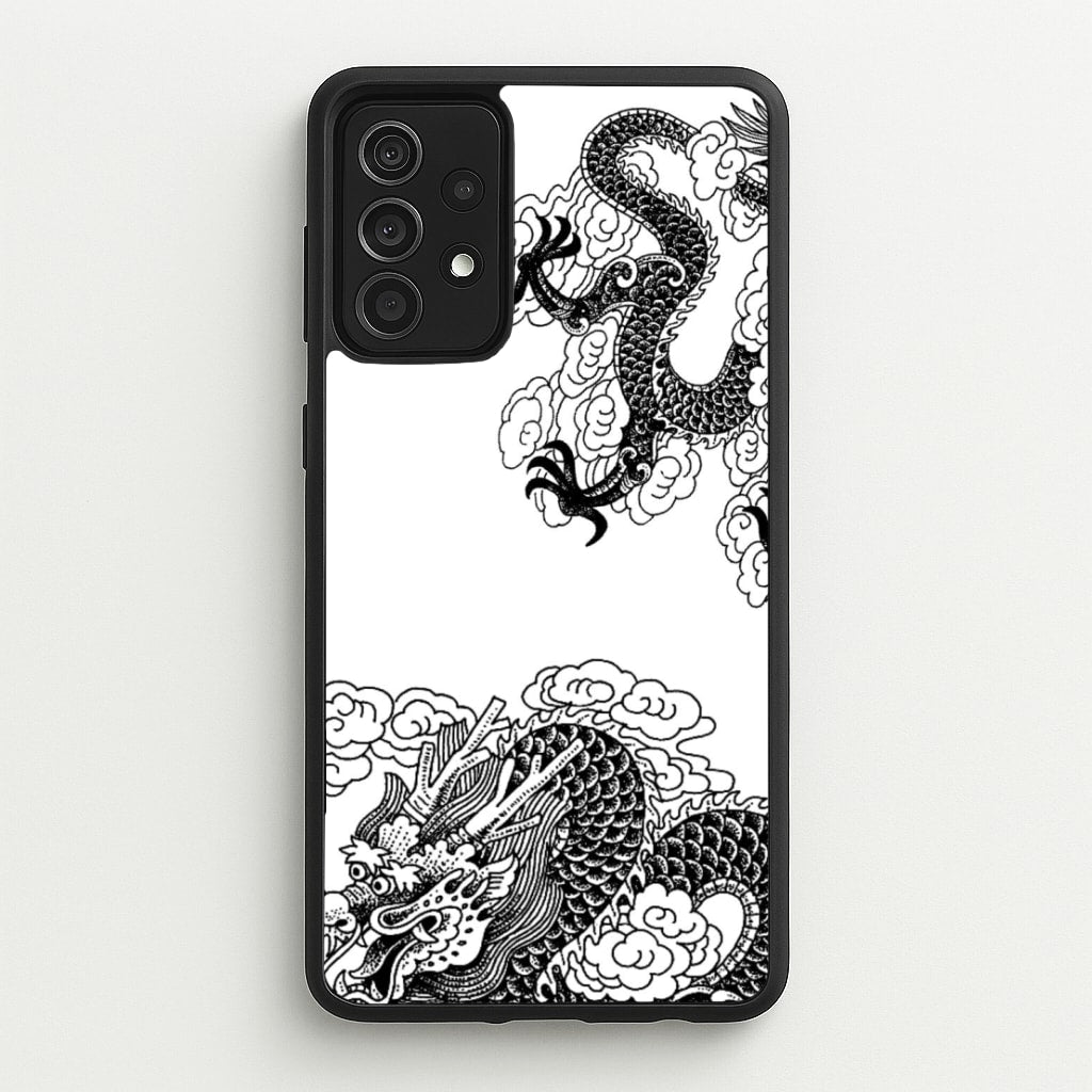 Black Dragon  - Dragon Phone Case for Galaxy A52 / A52s