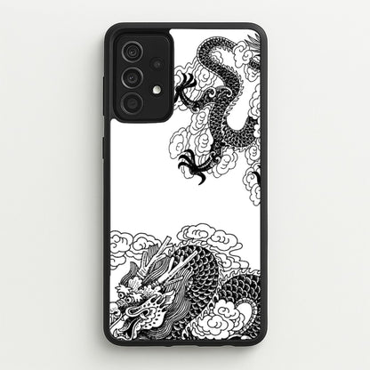 Black Dragon  - Dragon Phone Case for Galaxy A52 / A52s