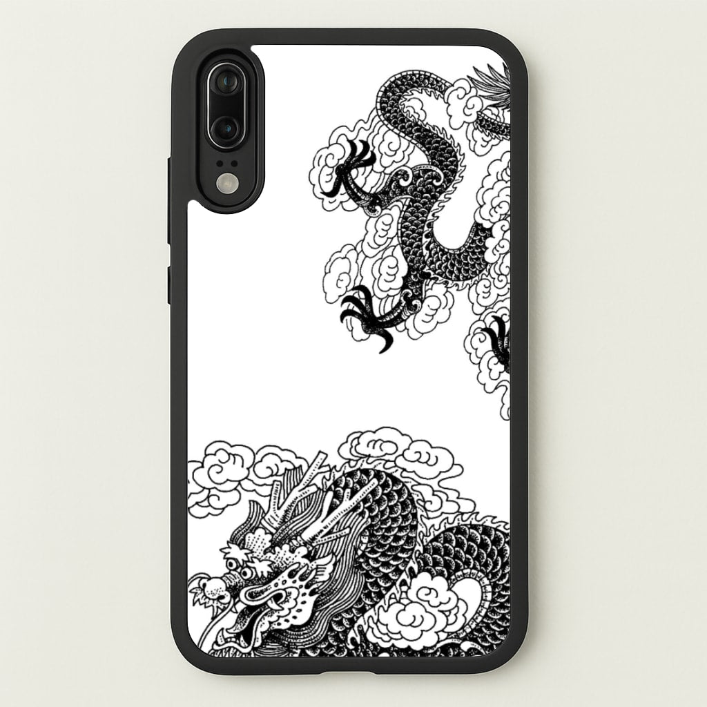 Black Dragon  - Dragon Phone Case for Huawei P20