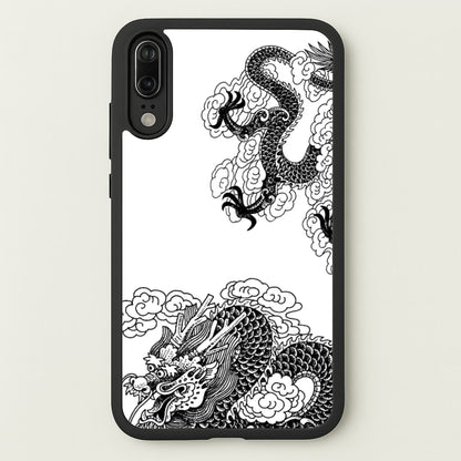 Black Dragon  - Dragon Phone Case for Huawei P20