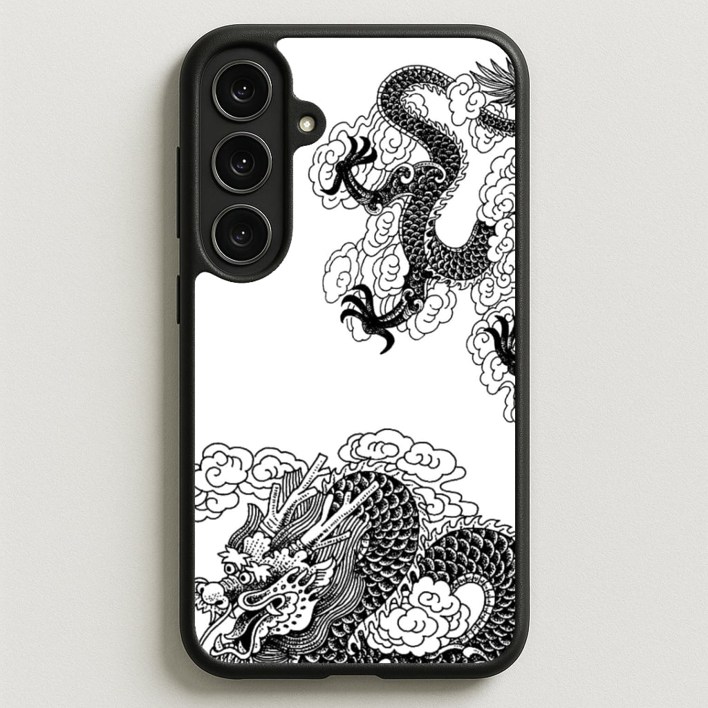 Black Dragon Phone Case for Galaxy S25FE