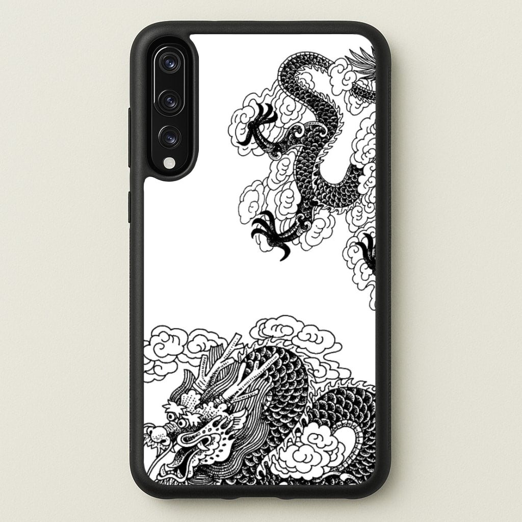Black Dragon  - Dragon Phone Case for Huawei P20 Pro