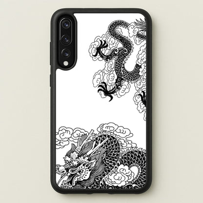 Black Dragon  - Dragon Phone Case for Huawei P20 Pro