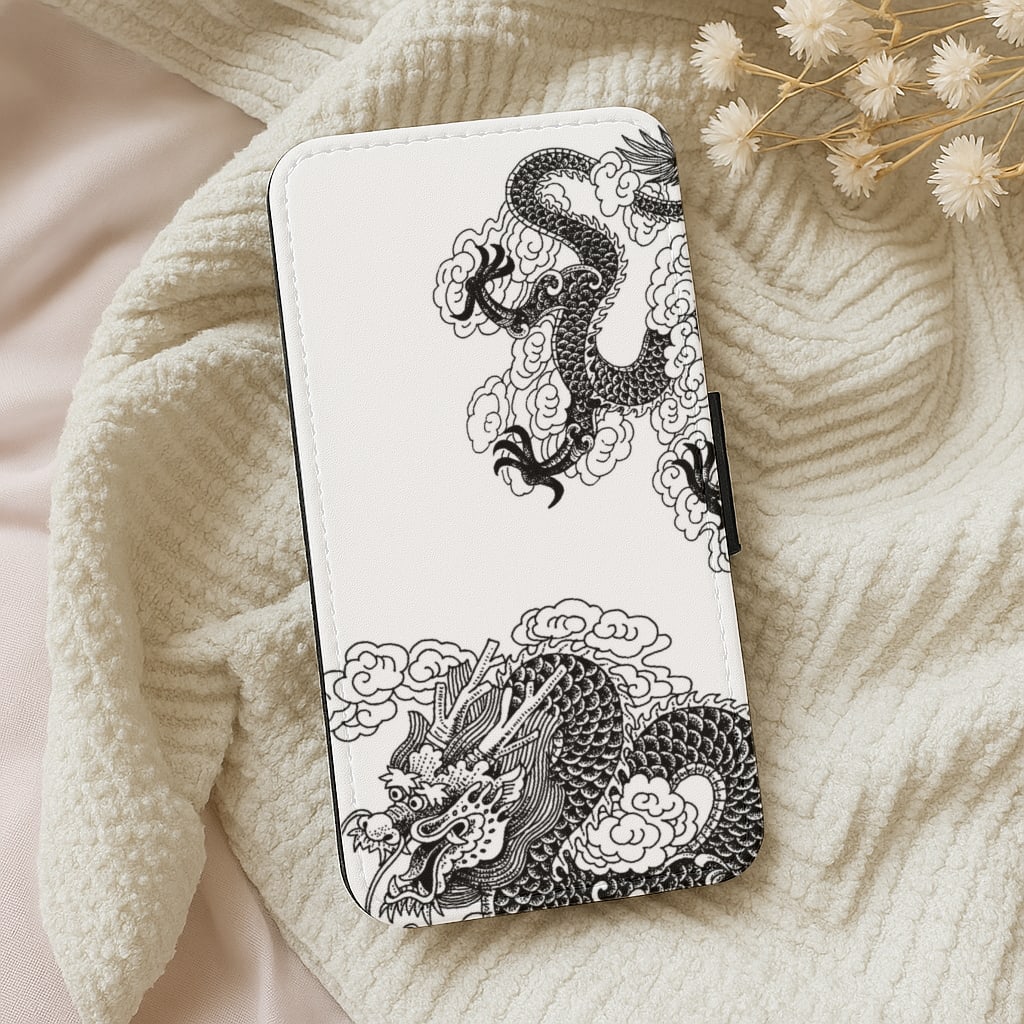 Black Dragon Wallet Phone Case