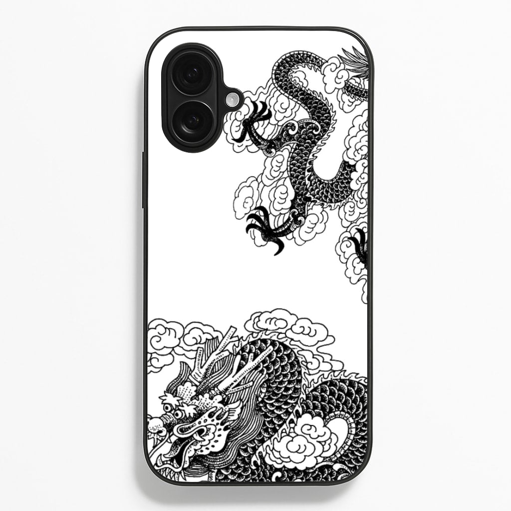 Black Dragon  - Dragon Phone Case for iPhone 16 Plus