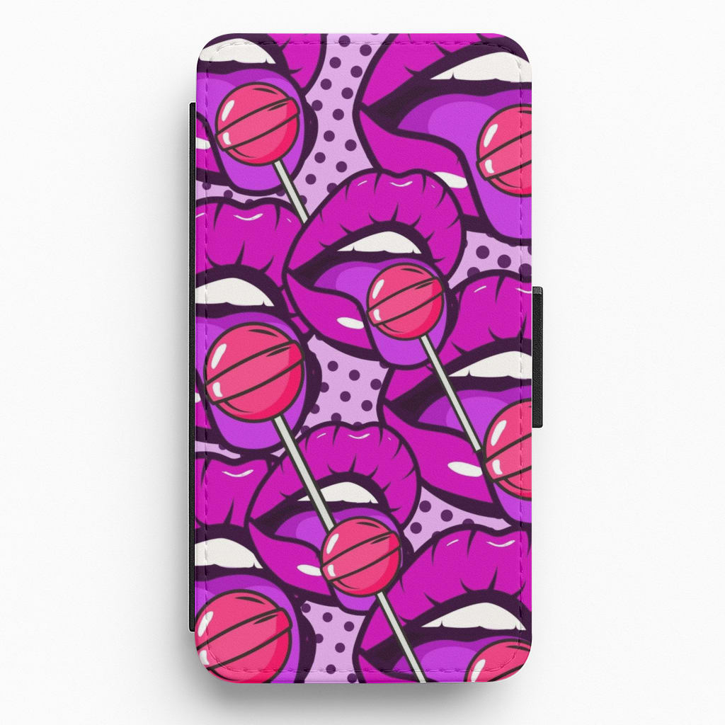 Lollipop Lick - Pop Art Flip / Wallet Phone Case