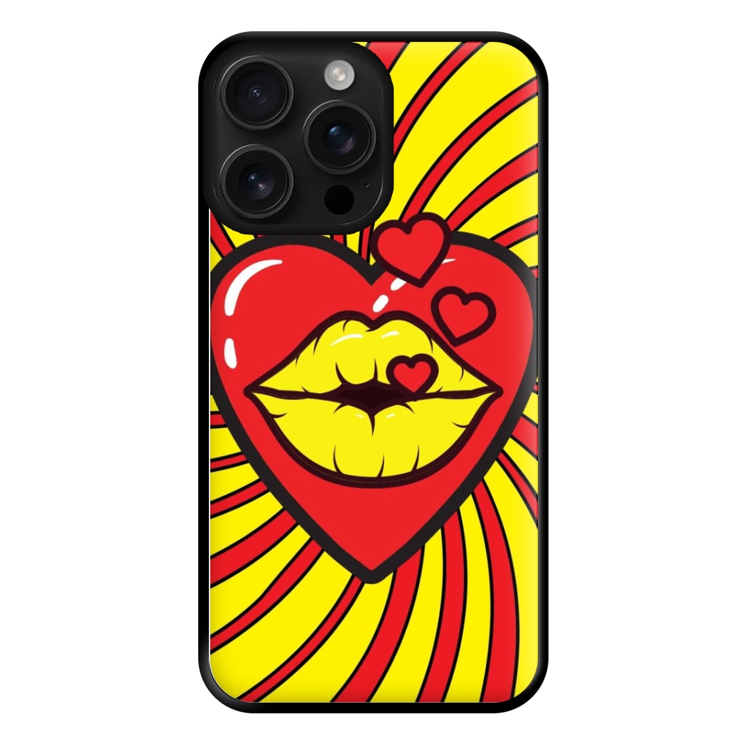 Spiral Kiss - Pop Art Phone Case