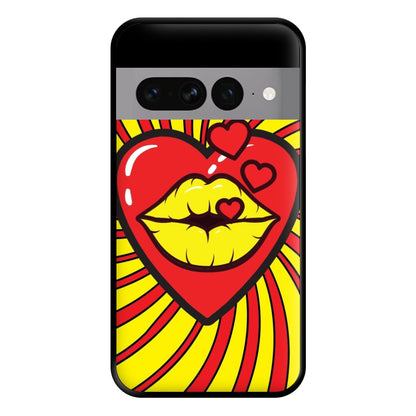 Spiral Kiss - Pop Art Phone Case for Google Pixel 7 Pro