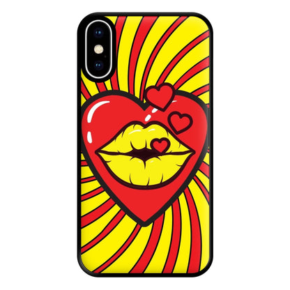 Spiral Kiss - Pop Art Phone Case for iPhone XS Max