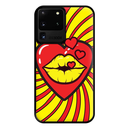 Spiral Kiss - Pop Art Phone Case for Galaxy S20 Ultra