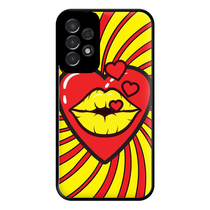 Spiral Kiss - Pop Art Phone Case for Galaxy A53