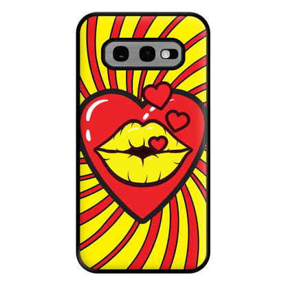 Spiral Kiss - Pop Art Phone Case for Galaxy S10e