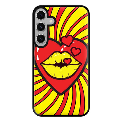 Spiral Kiss - Pop Art Phone Case for Galaxy S24FE