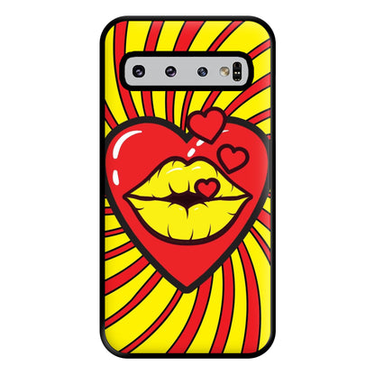 Spiral Kiss - Pop Art Phone Case for Galaxy S10 Plus