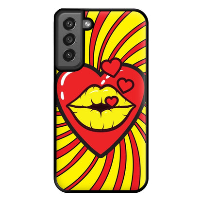 Spiral Kiss - Pop Art Phone Case for Galaxy S21FE